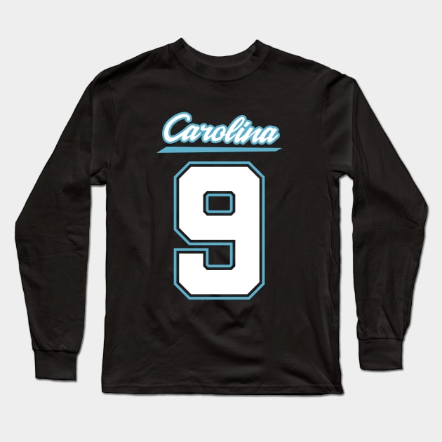 Bryce Young Carolina Panthers Black Jersey Shirt Long Sleeve T-Shirt by johnnystackart